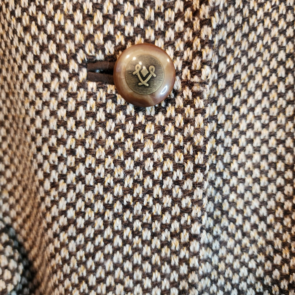 Vintage Women's 10 Basler 100% Lambswool Blazer Brown Single Breasted Pocketed - Picture 13 of 14